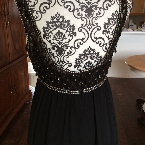 Authentic Marchesa Notte black silk blend 8 - Picture 2 of 5